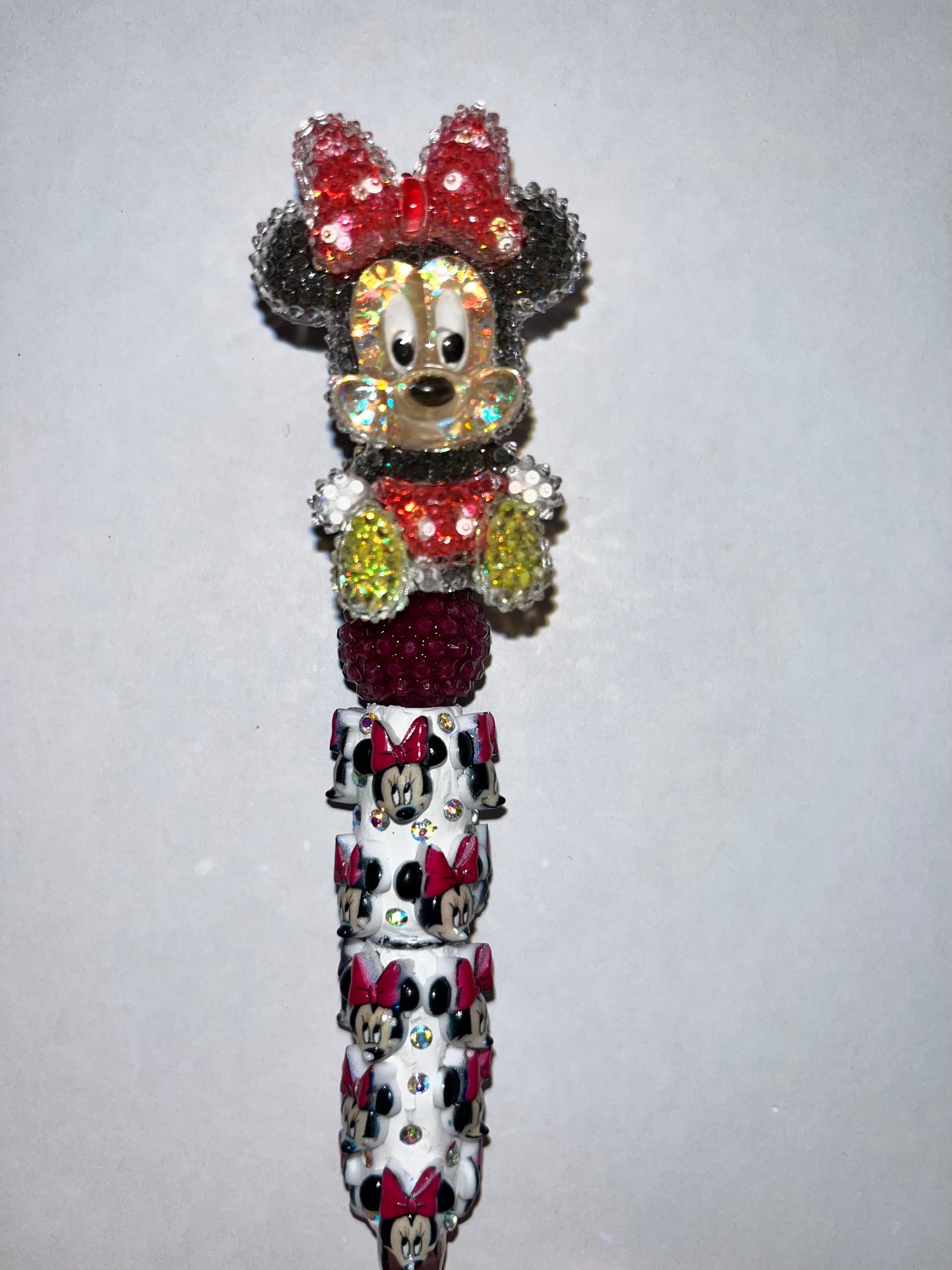Minnie Rhinestone Spinner Pen