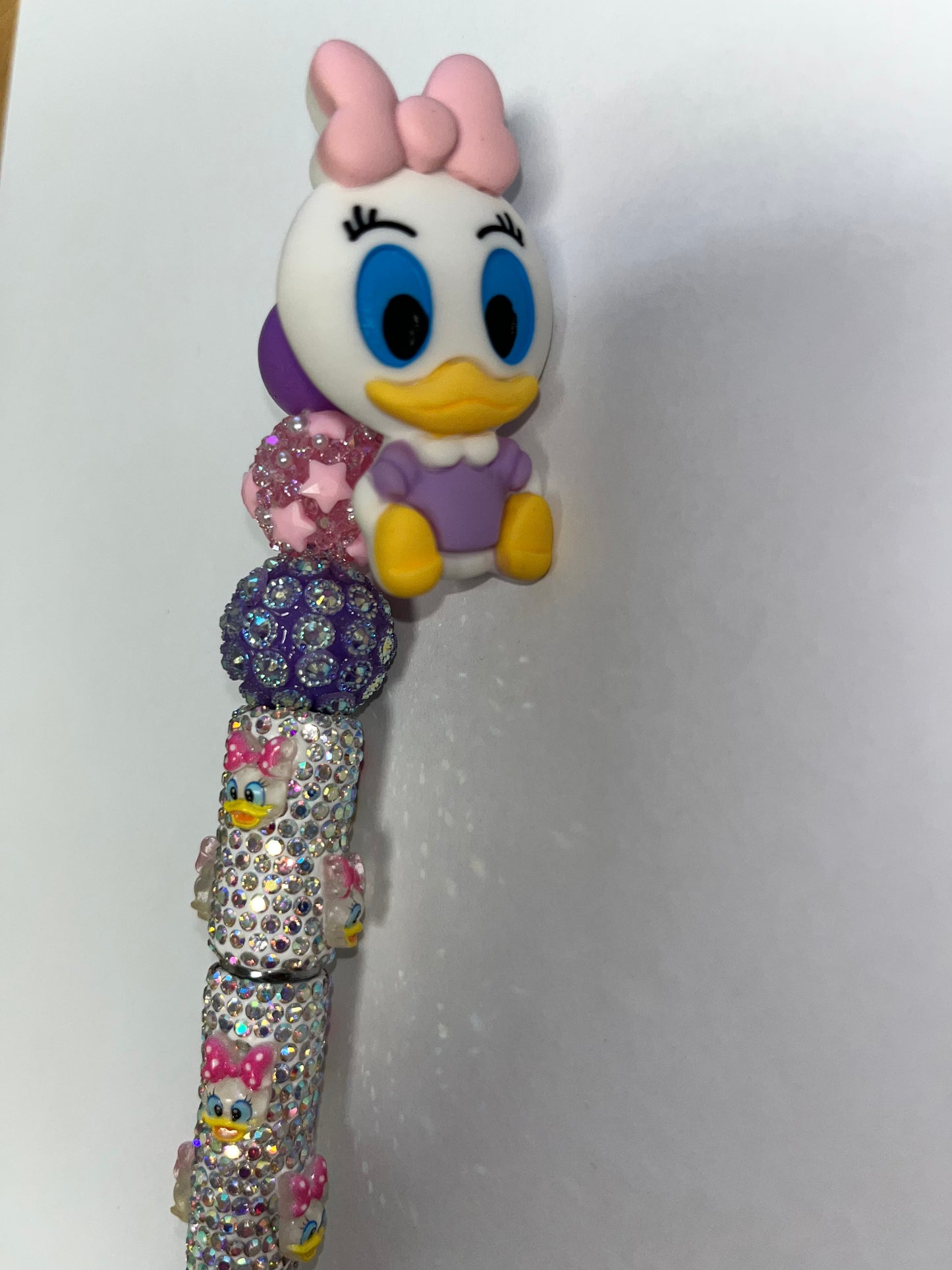 Daisy Rhinestone Spinner Pen