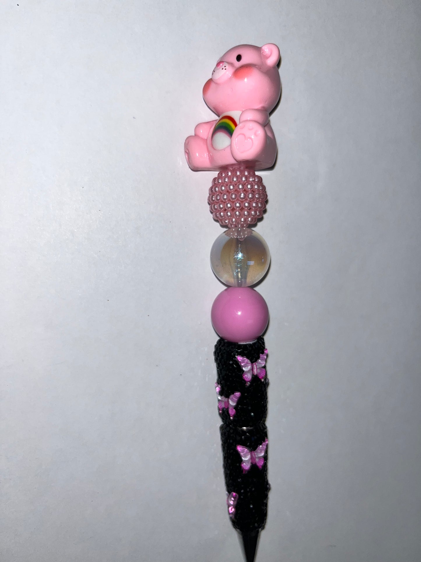 Pink Care Bear Rhinestone Pen