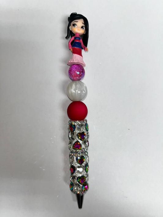Mulan Heart Rhinestone Pen