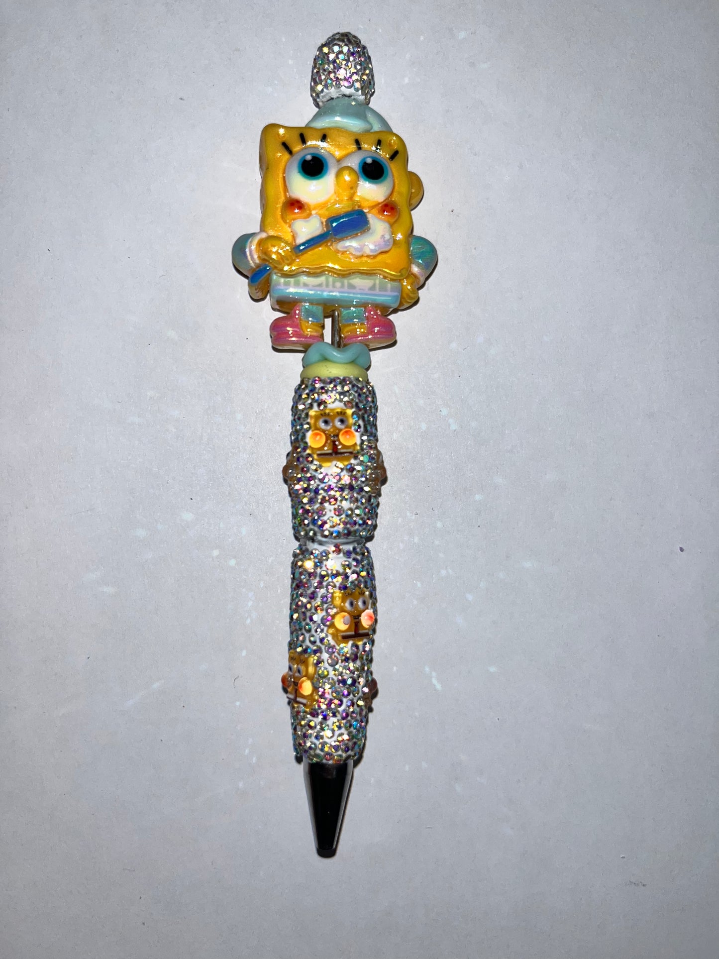 SpongeBob Toothbrush Rhinestone Pen