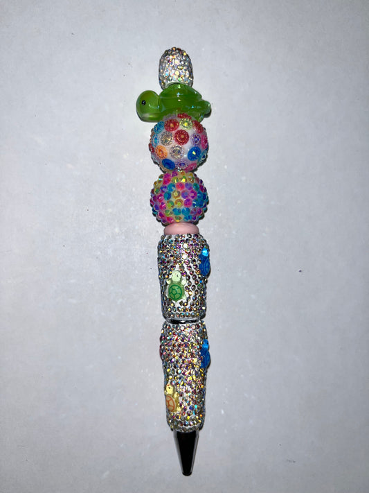 Turtle Rhinestone Pen