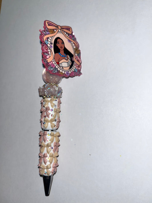 Pocahontas Spinner Rhinestone Pen