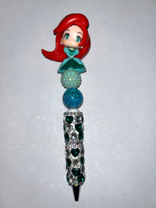 Ariel Heart Rhinestone Pen