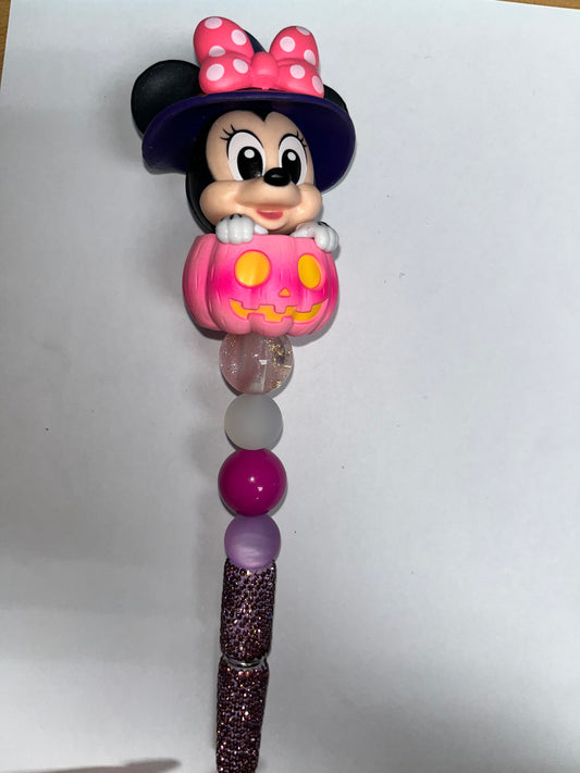 Minnie Pumpkin Rhinestone Pen
