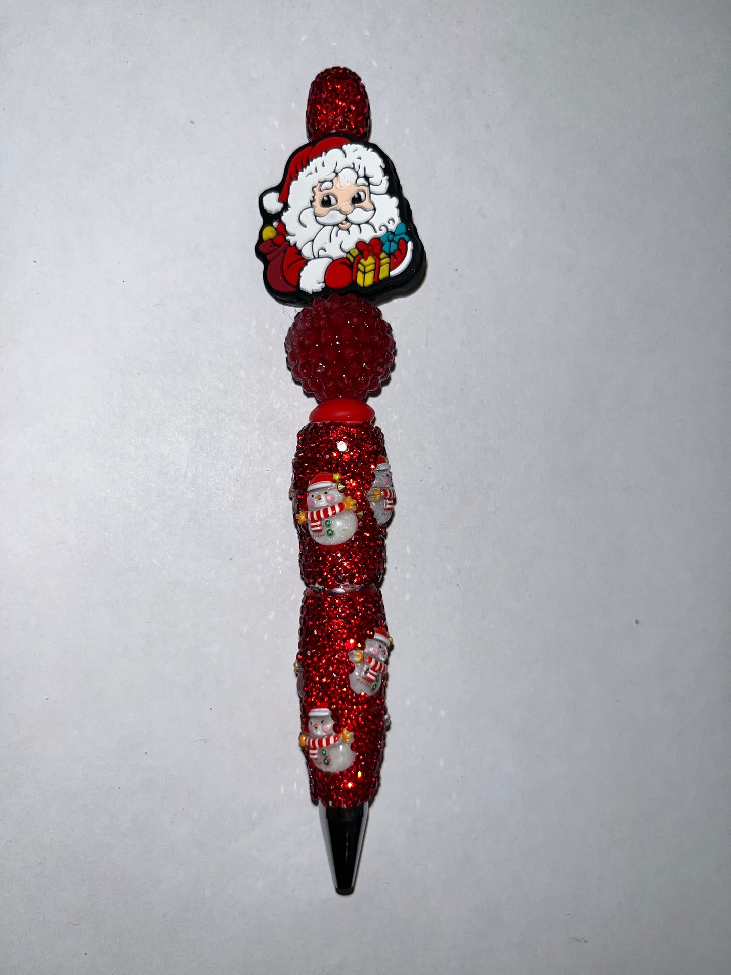 Santa & Snowman Rhinestone Pen