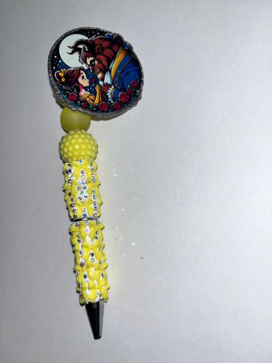 Beauty & The Beast Spinner Rhinestone Pen