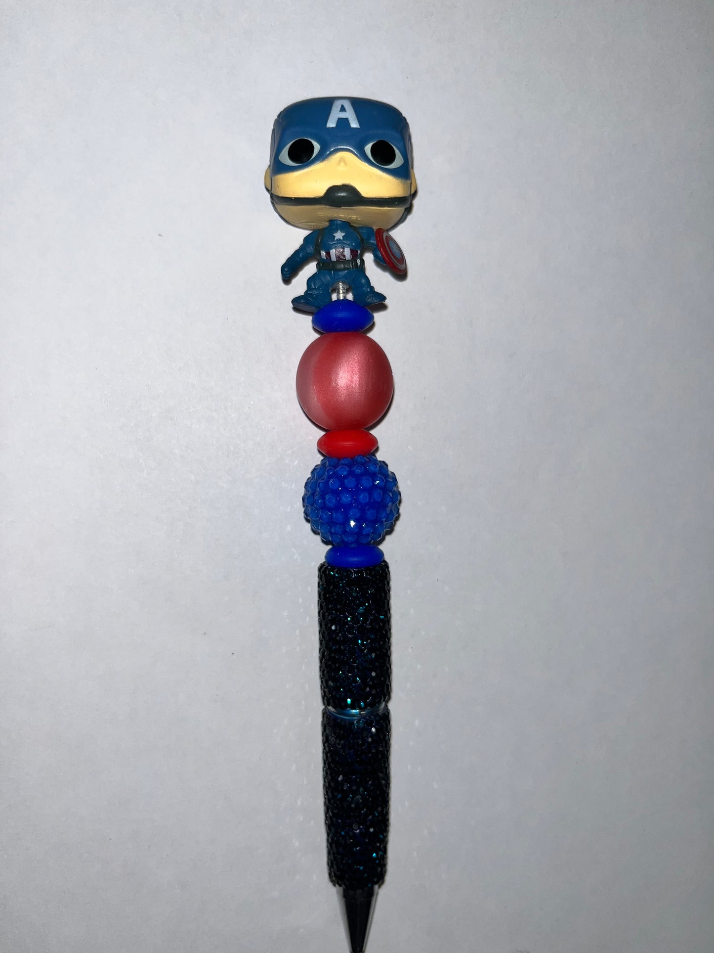 Captain America Rhinestone Pen